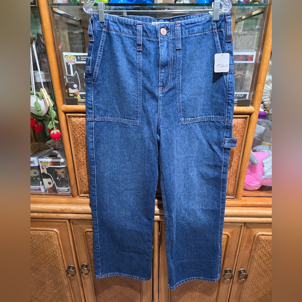 FREE PEOPLE MAJOR LEAGUE MID RISE CUFFED CROP - Picture 3 of 10